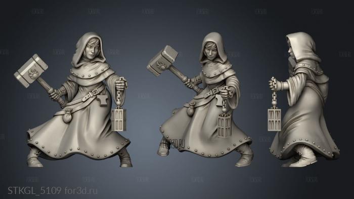 Village woman Battle Nun from to change stl model for CNC