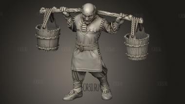 Сельские жители-водоносы 3d stl модель для ЧПУ
