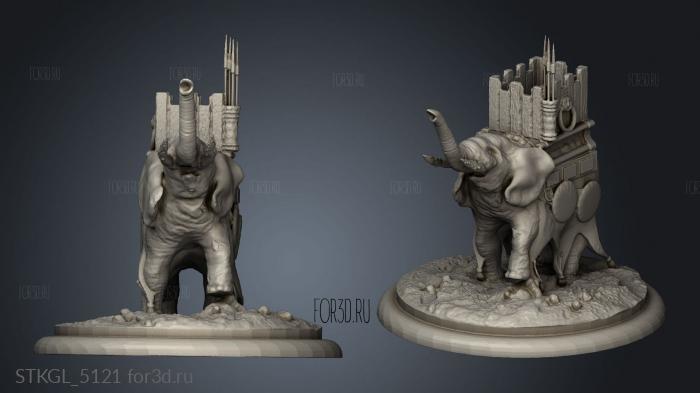 War Elephant stl model for CNC