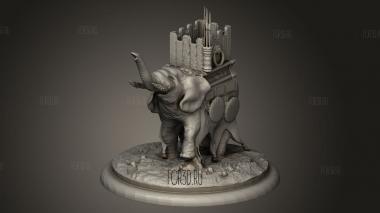 Боевой Слон 3d stl модель для ЧПУ