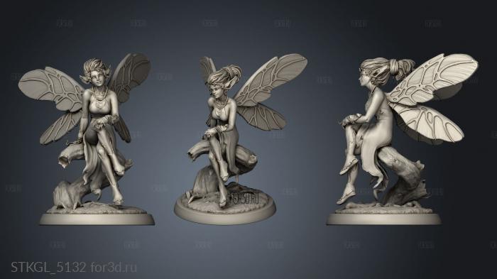 White Werewolf Tavern Magic Forest Pixie stl model for CNC