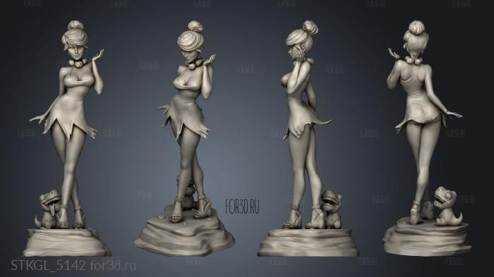 WILMA Flintstone GCC stl model for CNC