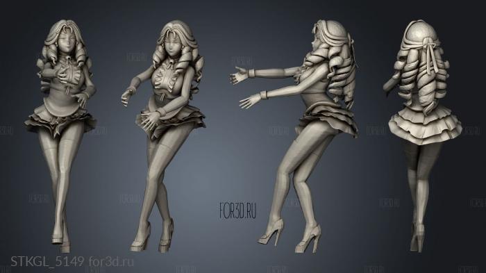 Witch Cafe Girl Fantasy World stl model for CNC