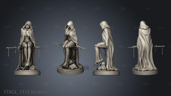 Witch Mage Jasmine stl model for CNC