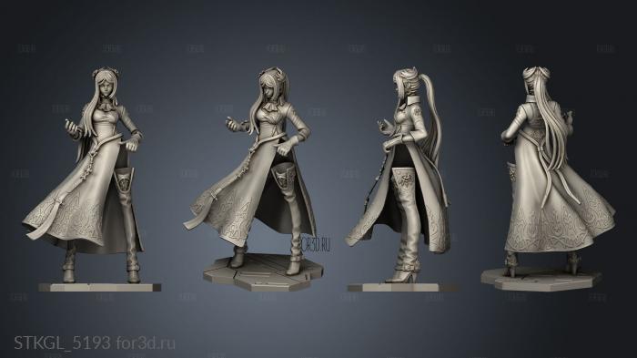 Yo Ha Commander White Nier Automata stl model for CNC