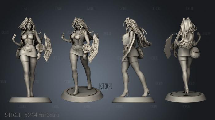 Yu gi oh MAI VALENTINE stl model for CNC