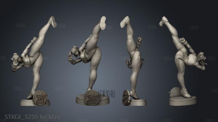 Street fighter Chun Li stl model for CNC