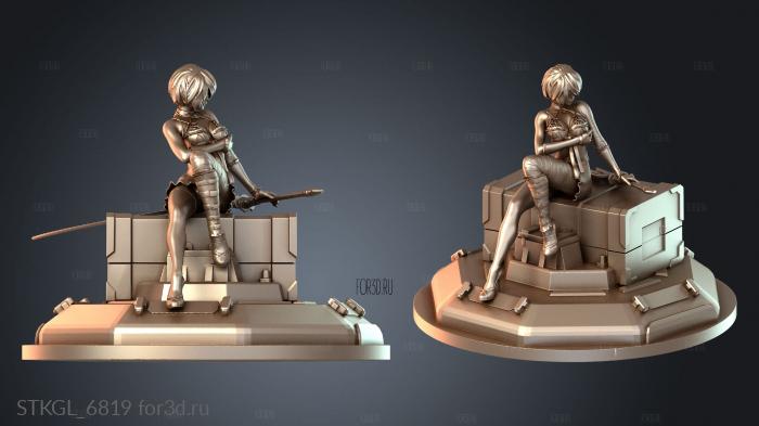 STKGL_6819 stl model for CNC