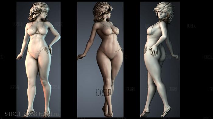 STKGL_8158 stl model for CNC