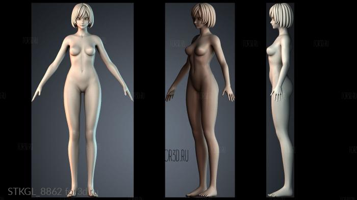 STKGL_8862 stl model for CNC