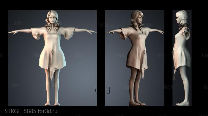 STKGL_8885 stl model for CNC