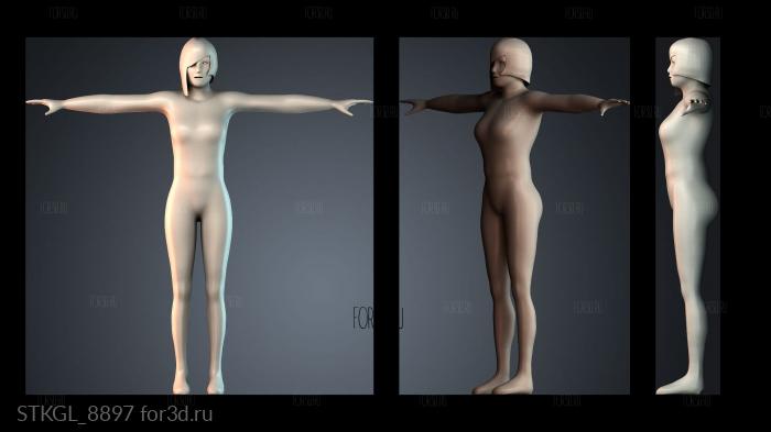 STKGL_8897 stl model for CNC