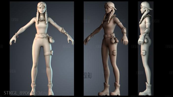 STKGL_8906 stl model for CNC