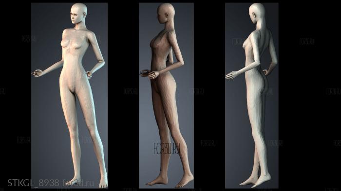 STKGL_8938 stl model for CNC