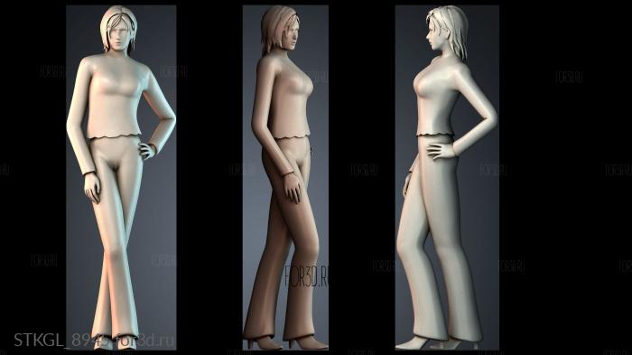 STKGL_8945 stl model for CNC