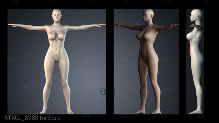 STKGL_8980 stl model for CNC