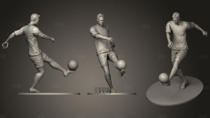 Footballer Footstrike 01 stl model for CNC
