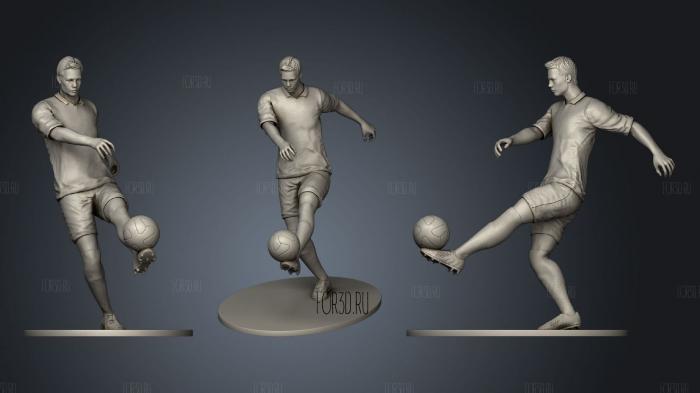 Footballer 02 Footstrike 01 stl model for CNC