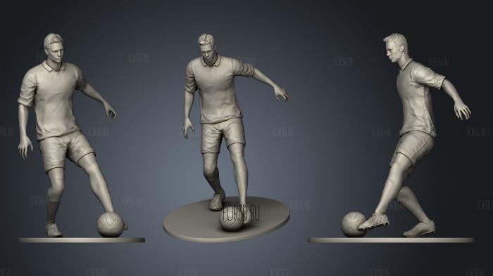 Footballer 02 Footstrike 02 stl model for CNC