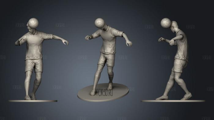 Footballer 02 Headstrike 02 stl model for CNC