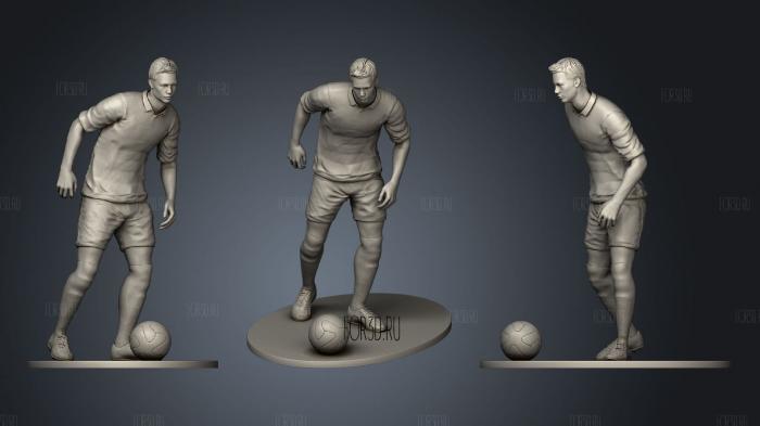Footballer 02 Prepare To Footstrike 03 stl model for CNC