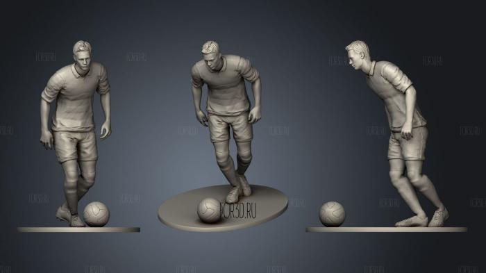 Footballer 02 Prepare To Footstrike 04 stl model for CNC