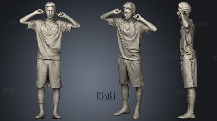Soccer player stl model for CNC