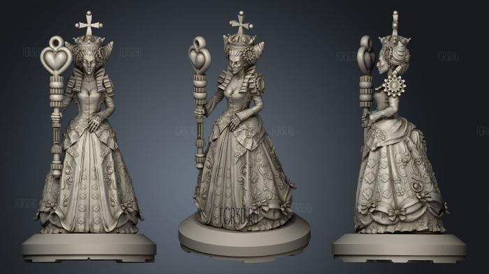 Victorian Steam Punk Queen of Hearts stl model for CNC