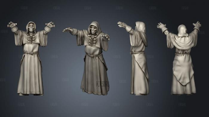 Cultists 25 stl model for CNC