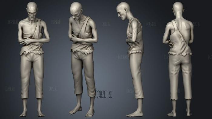 Flayer 6 pose A body 001 stl model for CNC