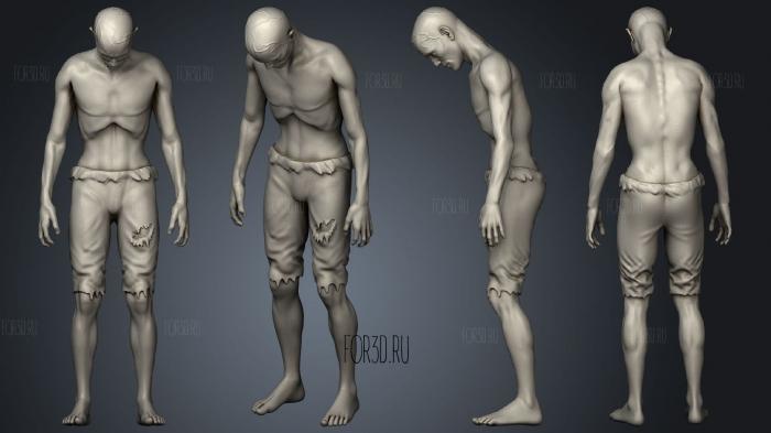 Flayer 6 pose A body 002 stl model for CNC