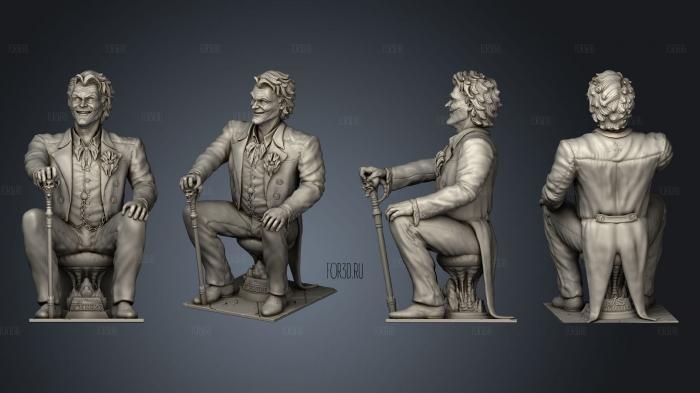 joker statue stl model for CNC
