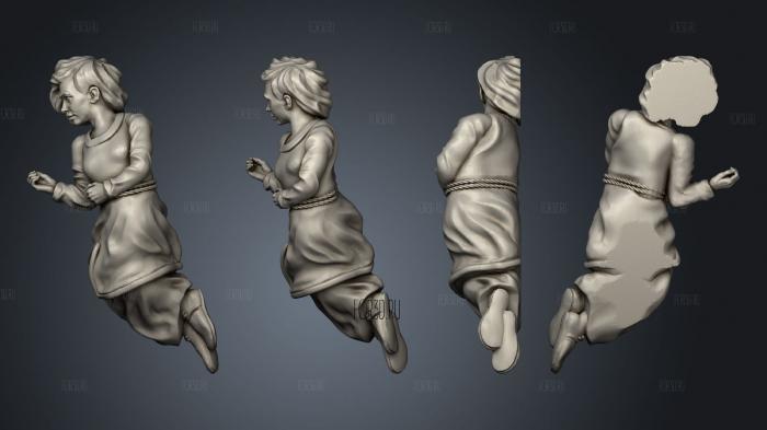 Little protector Woman stl model for CNC