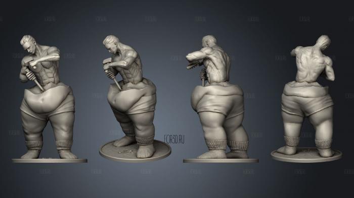 Self Sculpt Body Man stl model for CNC
