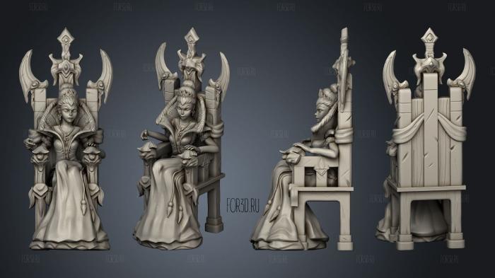 Vicious Queen Throne stl model for CNC