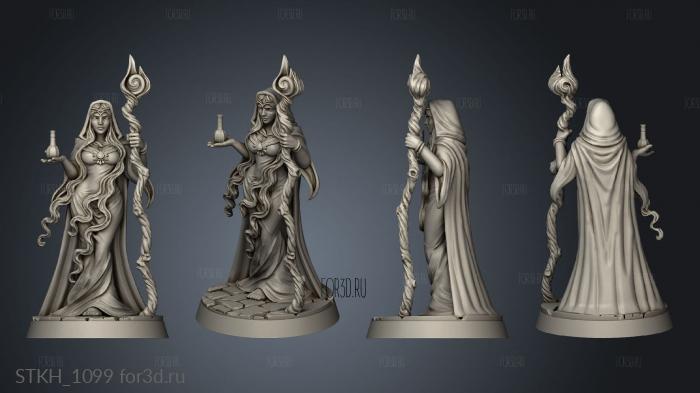 Against the Shadows Starter Mar Miriel with base 3d stl модель для ЧПУ