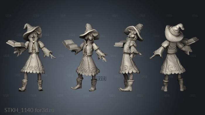 Witch Apprentice Spell Book stl model for CNC