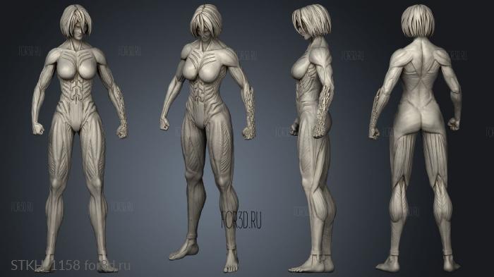 Annie Titan female Shingeki Kyojin Cerbera stl model for CNC