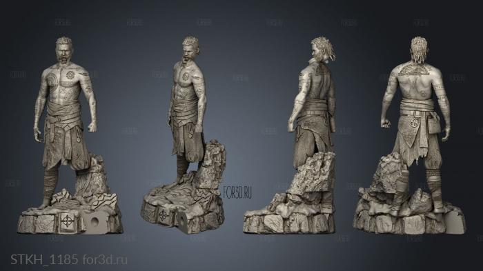 Baldur God War stl model for CNC