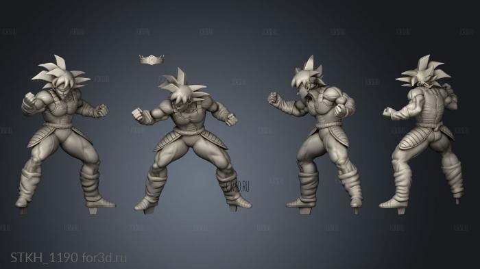 Bardock Sculpture Sekai stl model for CNC