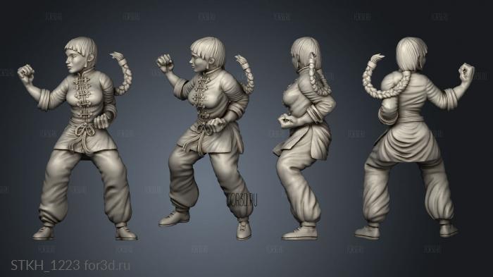 Boardgame martial arts teacher stl model for CNC