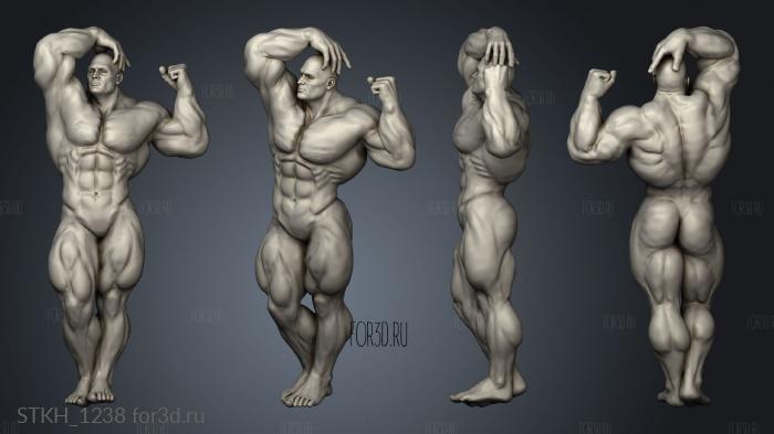 Bodybuilder stl model for CNC