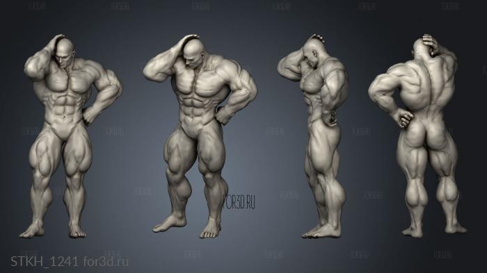 Bodybuilder stl model for CNC