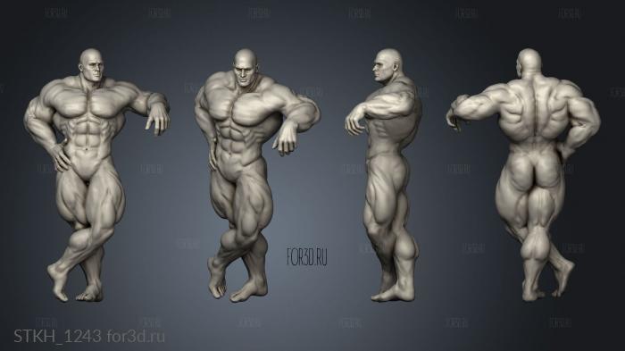 Bodybuilder stl model for CNC