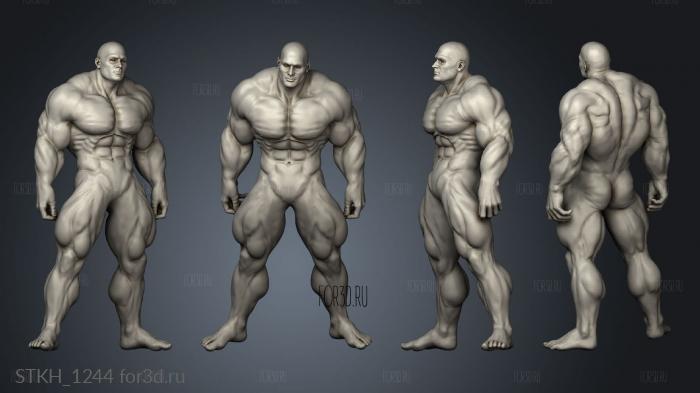 Bodybuilder stl model for CNC