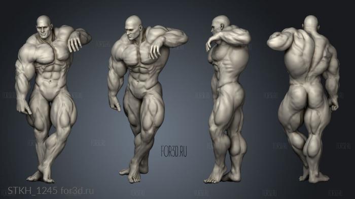 Bodybuilder stl model for CNC