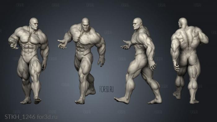 Bodybuilder stl model for CNC