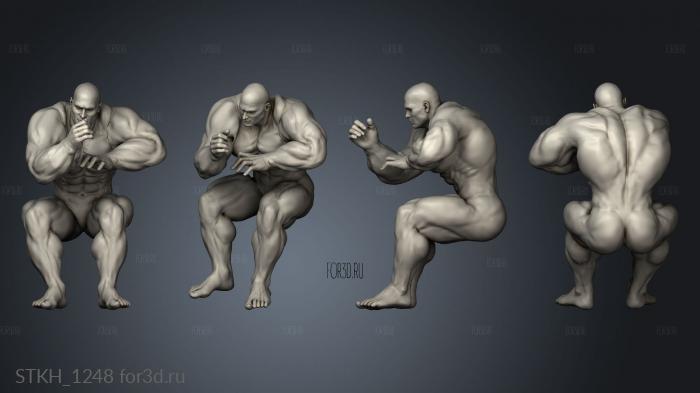 Bodybuilder stl model for CNC