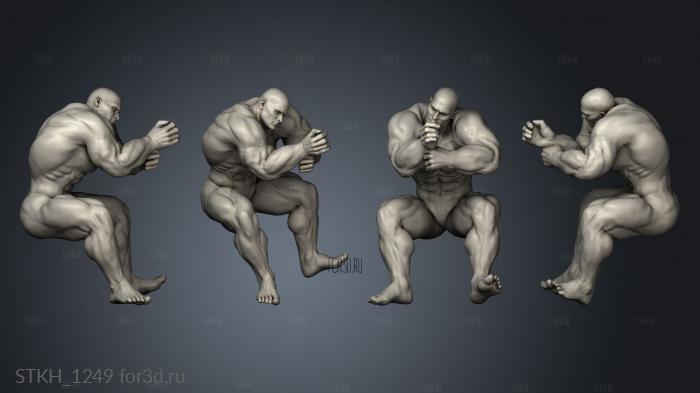 Bodybuilder stl model for CNC