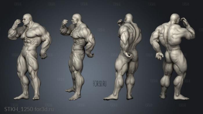 Bodybuilder stl model for CNC